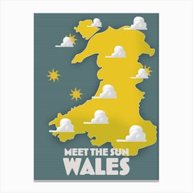 Meet The Sun Wales Canvas Print