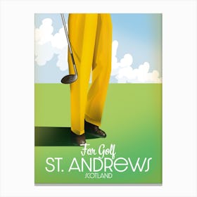 St Andrews Golf Travel poster Canvas Print