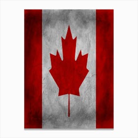 Canada Flag Texture Canvas Print