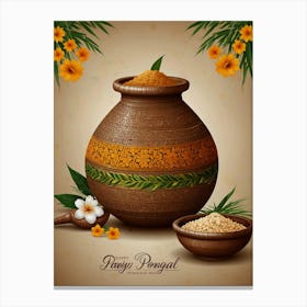 Happy Pongal Canvas Print