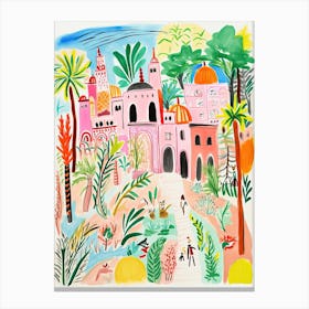 Abu Dhabi, Dreamy Storybook Illustration 3 Canvas Print