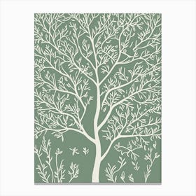 Line Art Tree Canvas Print