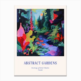 Colourful Gardens University Of British Columbia Canada 2 Blue Poster Canvas Print