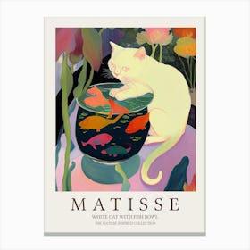 The Great Cat And Fishbowl Matisse Inspired Canvas Print