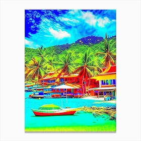 Koh Tao Thailand Pop Art Photography Tropical Destination Canvas Print