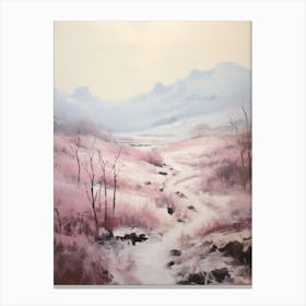 Dreamy Winter Painting Pyrnes National Park France 3 Canvas Print