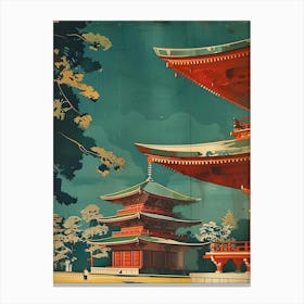 Todai Ji Temple Mid Century Modern 1 Canvas Print