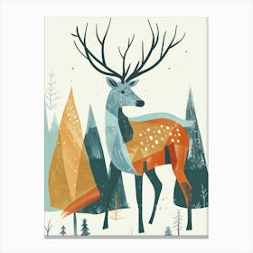 Deer In The Woods Canvas Print