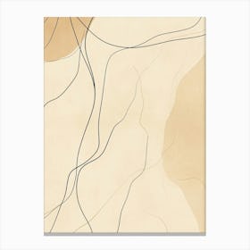 Line Drawing Of A Leaf 48 Canvas Print