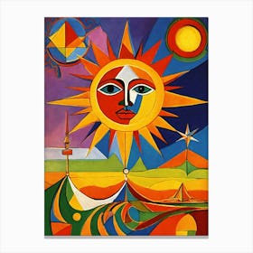 Sun And Moon-Festival Vibes -Sunshine Delights-Seaside Inspirations Canvas Print