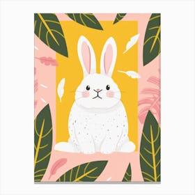 Bunny With Leaves Canvas Print