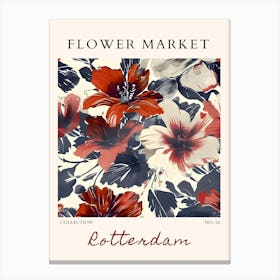 Flower Market Rotterdam Canvas Print