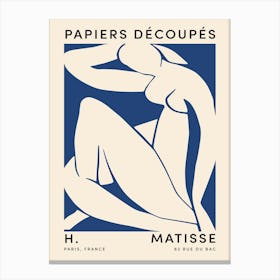 Blue Nude Exhibition Canvas Print