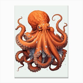 Common Octopus Illustration 2 Canvas Print