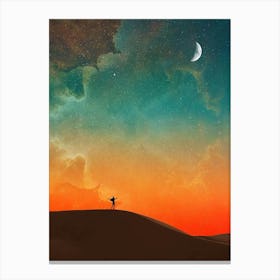 Person In The Desert Canvas Art Canvas Print