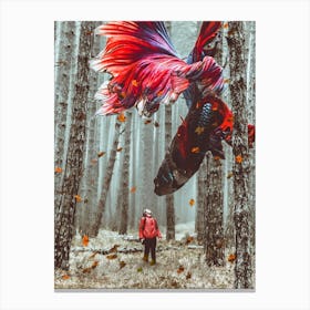 Surreal Forest Beta Fish Canvas Print