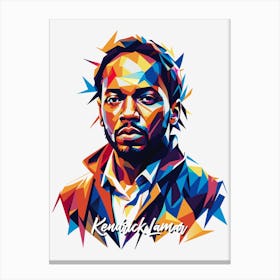 Kendrick Lamar 02 Portrait Music Icon Style WPAP Pop Art Canvas Print