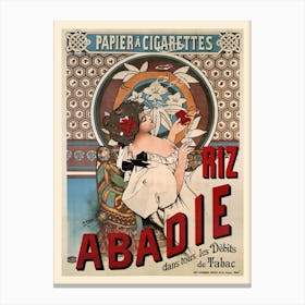 Vintage Art Nouveau Advertisement Poster Canvas Print