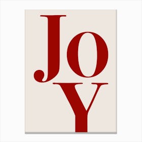 Joy Typography Canvas Print