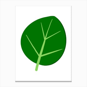 Leaf Icon Vector Illustration Canvas Print