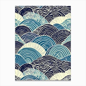 Asian Wave Pattern, Matisse style Canvas Print