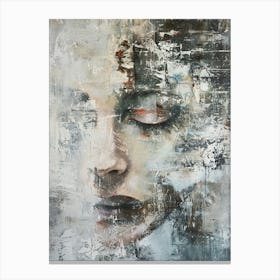 Abstract Of A Woman'S Face Canvas Print