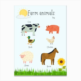 Farm Animals Canvas Print