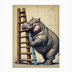 Hippo Canvas Print
