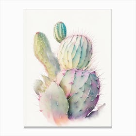 Peyote Cactus Pastel Watercolour 2 Canvas Print