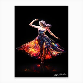 Holographic Dance - Dancer In The Dark Canvas Print