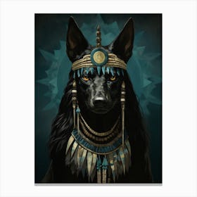 Abyssinian Wolf Native American 3 Canvas Print