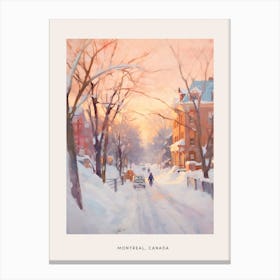 Dreamy Winter Painting Poster Montreal Canada 1 Canvas Print