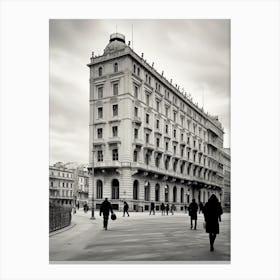 Trieste, Italy,  Black And White Analogue Photography  2 Canvas Print