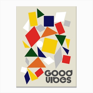 Good Vibes Pieces Multi Canvas Print
