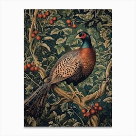 William Morris Pheasant Bird Vintage  Canvas Print