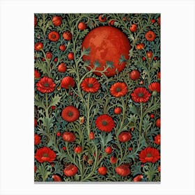 William Morris Red Poppy Canvas Print