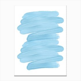 Blue Brush Strokes 1 Canvas Print