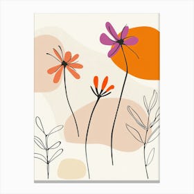 Flowers On A White Background 18 Canvas Print