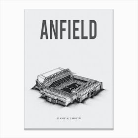 Anfield Liverpool Fc Stadium Canvas Print