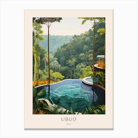 Ubud Bali 4 Midcentury Modern Pool Poster Canvas Print