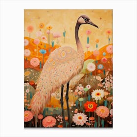 Ostrich 4 Detailed Bird Painting Canvas Print