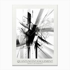 Quantum Entanglement Abstract Black And White 9 Poster Canvas Print
