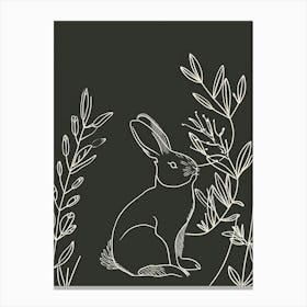 Cinnamon Rabbit Minimalist Illustration 3 Canvas Print