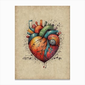 Heart Of Music 2 Canvas Print