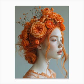 Orange Haired Girl Canvas Print