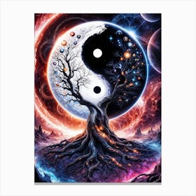 Yin Yang Tree of Life Canvas Print