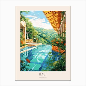 Bali, Indonesia 5 Midcentury Modern Pool Poster Canvas Print