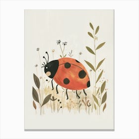 Charming Nursery Kids Animals Ladybug 3 Canvas Print