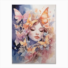 Butterfly Girl Canvas Print