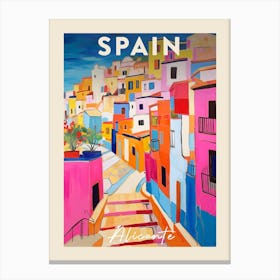 Alicante Spain 1 Fauvist Painting  Travel Poster Canvas Print